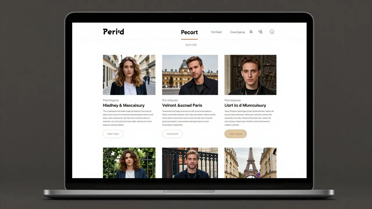 A clean, professional website displaying verified escort profiles with real photos and detailed bios.